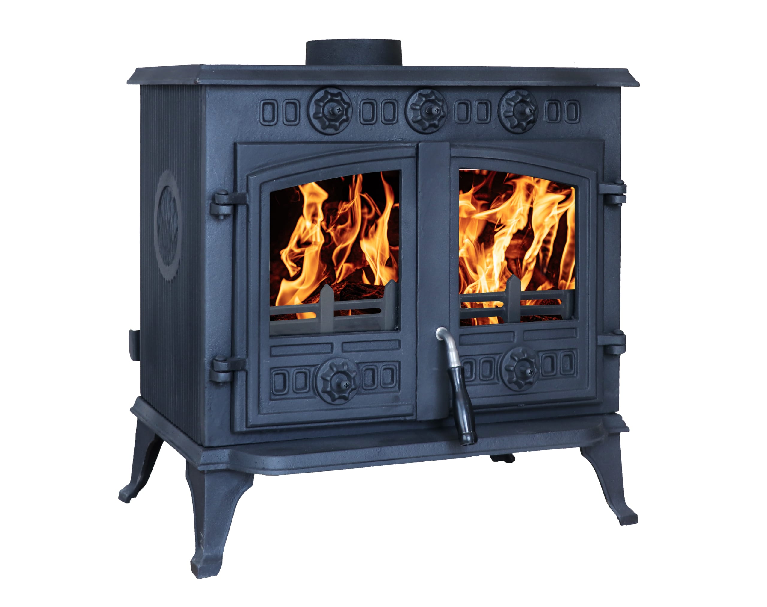 Braskamin / Vedkamin i gjutjärn. Sunrain JA006 – 10 kw