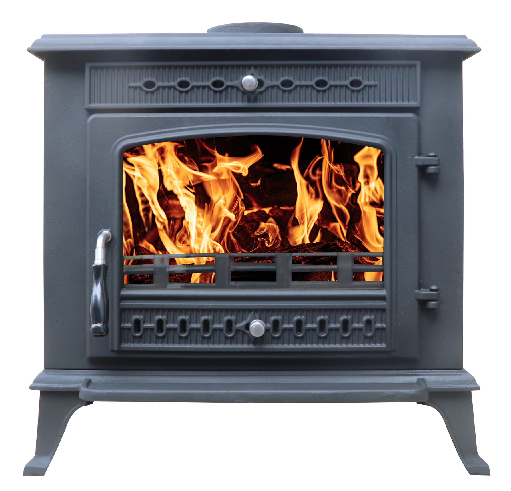 Braskamin / Vedkamin i gjutjärn. Sunrain JA102 – 10 kw